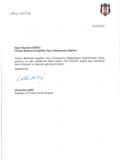 Beşiktaş Jimnastik Kulübü’nden Erkoç’a Tebrik