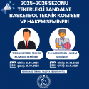 2025-2026 Sezonu Tekerlekli Sandalye Basketbol Teknik Komiser ve Hakem Semineri Duyurusu!