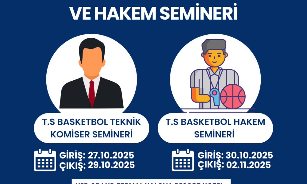 2025-2026 Sezonu Tekerlekli Sandalye Basketbol Teknik Komiser ve Hakem Semineri Duyurusu!