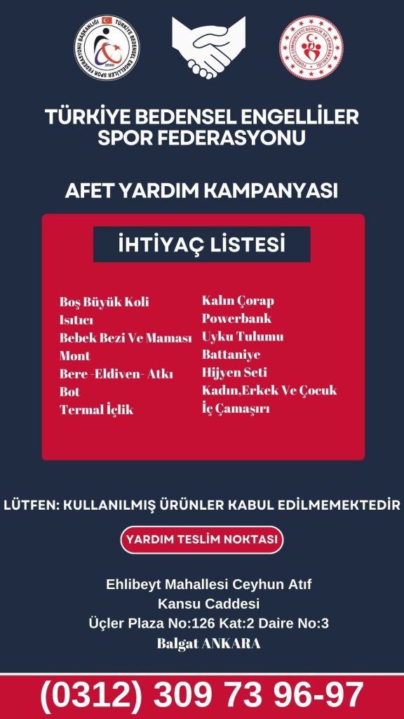 AFET YARDIM KAMPANYASI