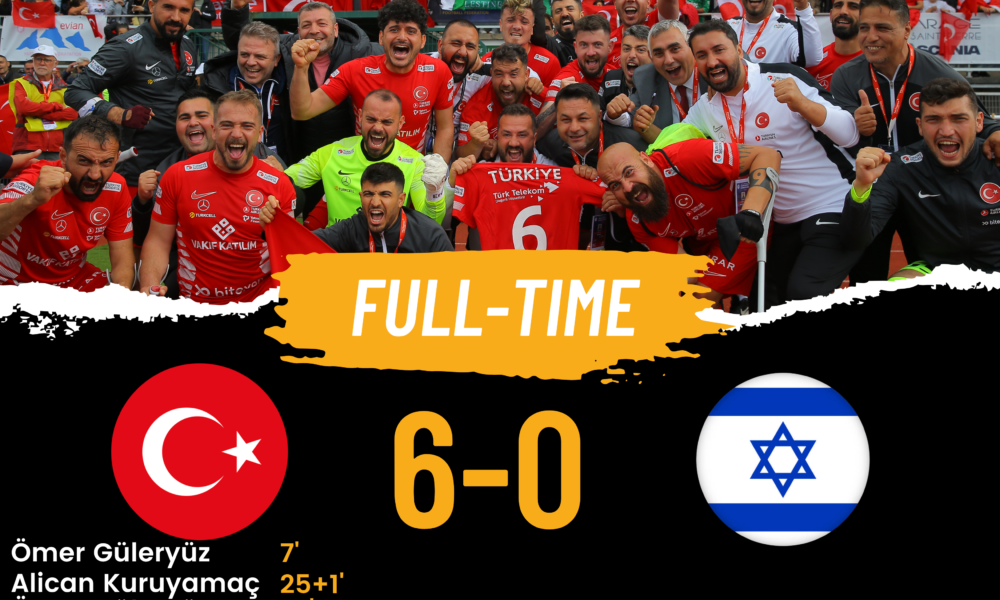 İsraile Gol olduk yağdık. 6-0