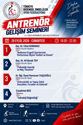 ANTRENÖR GELİŞİM SEMİNERİ DUYURUSU
